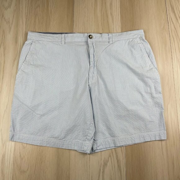 Vineyard Vines By Shep & Ian Mens Blue White Striped Breaker Shorts Size 42B - Picture 1 of 14